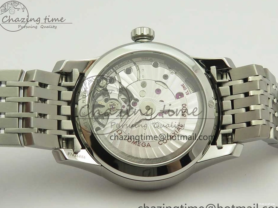 0510 De Ville Hour Vision 41mm SS VSF 1:1 Best Edition White Dial on SS Bracelet A8500 Super Clone Casual 7946